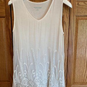 SOFT SURROUNDINGS SILK SLEEVELESS TUNIC TOP